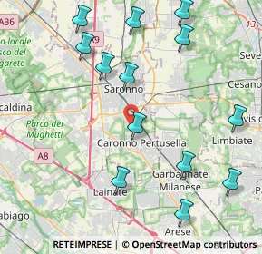 Mappa Via Giovanni Verga, 21042 Caronno Pertusella VA, Italia (4.81615)