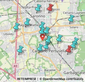 Mappa Via Giovanni Verga, 21042 Caronno Pertusella VA, Italia (1.84063)