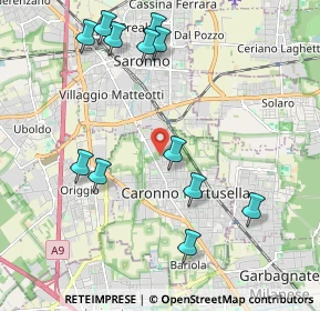 Mappa Via Giovanni Verga, 21042 Caronno Pertusella VA, Italia (2.2625)