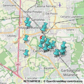Mappa Via Giovanni Verga, 21042 Caronno Pertusella VA, Italia (1.59421)