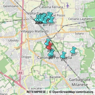 Mappa Via Giovanni Verga, 21042 Caronno Pertusella VA, Italia (1.9015)
