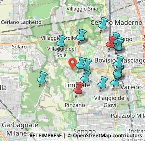 Mappa Via Fratelli Bandiera, 20812 Limbiate MB, Italia (1.8835)