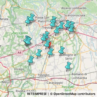 Mappa Via Pitagora, 24040 Verdellino BG, Italia (7.025)