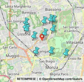 Mappa Via Raoul Follereau, 20854 Vedano al Lambro MB, Italia (1.535)