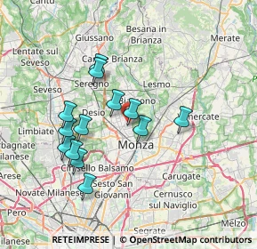 Mappa Via Raoul Follereau, 20854 Vedano al Lambro MB, Italia (6.50692)