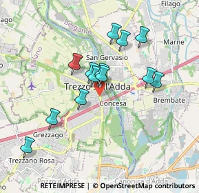 Mappa Via Giacomo Matteotti, 20056 Trezzo sull'Adda MI, Italia (1.58692)