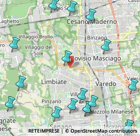 Mappa Via Campo Santo, 20812 Limbiate MB, Italia (2.98941)