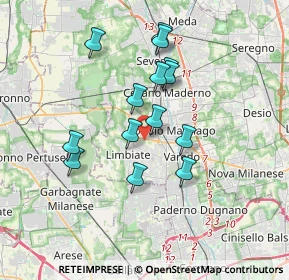 Mappa Via Campo Santo, 20812 Limbiate MB, Italia (3.03857)