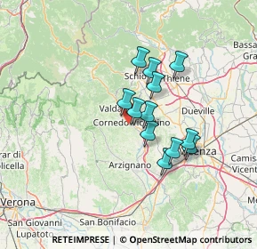 Mappa Via Grigio, 36073 Cornedo vicentino VI, Italia (10.02667)