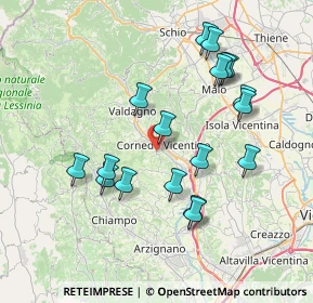 Mappa Via Grigio, 36073 Cornedo vicentino VI, Italia (7.40222)