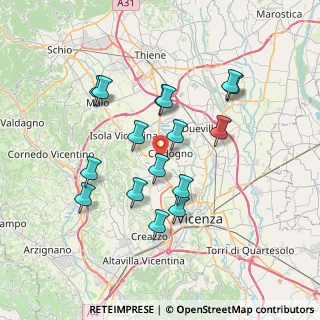 Mappa Via Monte Stelvio, 36030 Caldogno VI, Italia (6.60375)