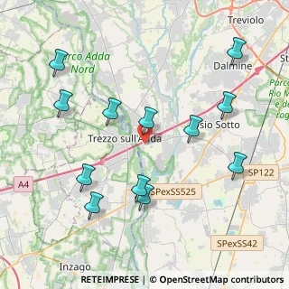 Mappa Via Enrico Fermi, 24042 Capriate San Gervasio BG, Italia (4.38833)