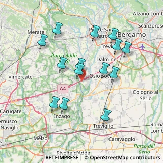 Mappa Via Enrico Fermi, 24042 Capriate San Gervasio BG, Italia (7.48286)