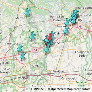 Mappa Via Enrico Fermi, 24042 Capriate San Gervasio BG, Italia (8.1425)