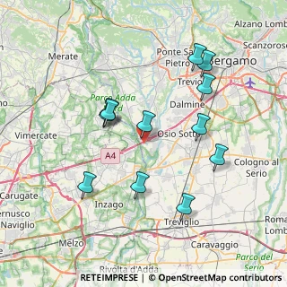 Mappa Via Enrico Fermi, 24042 Capriate San Gervasio BG, Italia (7.29083)