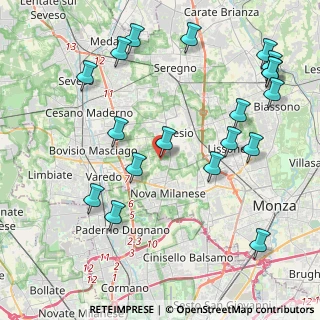 Mappa Via Martiri delle Foibe, 20832 Desio MB, Italia (4.94632)