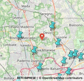 Mappa Via Martiri delle Foibe, 20832 Desio MB, Italia (5.94583)