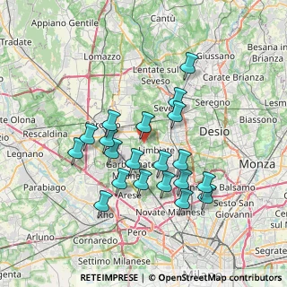 Mappa Via Cisnara, 20051 Limbiate MB, Italia (6.584)