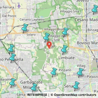 Mappa Via Cisnara, 20051 Limbiate MB, Italia (3.12083)