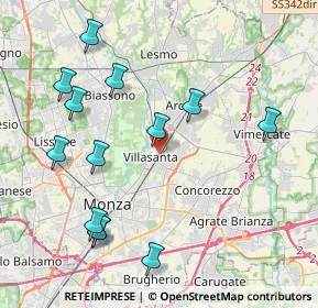 Mappa 20058 Villasanta MB, Italia (4.51154)