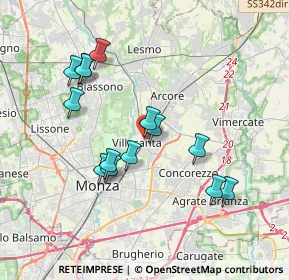 Mappa Via T. A. Edison, 20058 Villasanta MB, Italia (3.46071)