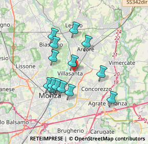 Mappa 20058 Villasanta MB, Italia (3.115)