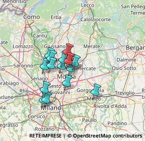 Mappa Via T. A. Edison, 20058 Villasanta MB, Italia (9.52125)