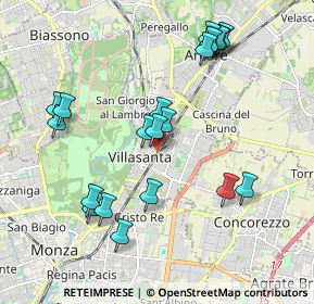 Mappa Via Thomas Alva Edison, 20058 Villasanta MB, Italia (2.035)