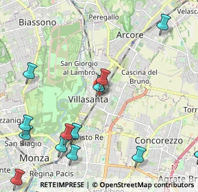 Mappa Via T. A. Edison, 20058 Villasanta MB, Italia (3.084)