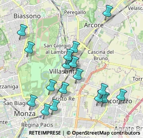 Mappa Via T. A. Edison, 20058 Villasanta MB, Italia (2.02647)