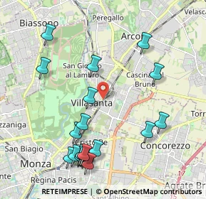 Mappa Via T. A. Edison, 20058 Villasanta MB, Italia (2.343)