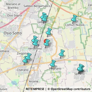 Mappa Via IV Novembre, 24049 Verdello BG, Italia (2.28714)