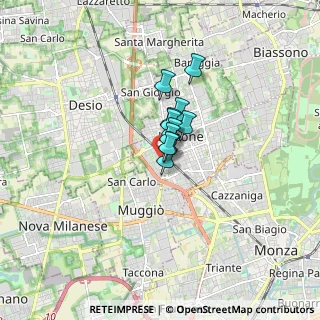 Mappa Via Antonio Stoppani, 20851 Lissone MB, Italia (0.69727)