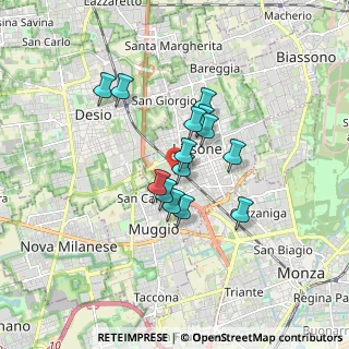 Mappa Via Vittorio Alfieri, 20851 Lissone MB, Italia (1.21714)
