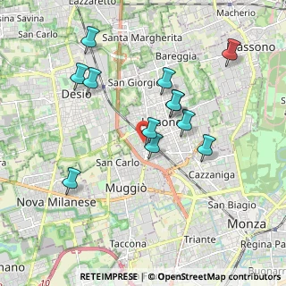 Mappa Via Vittorio Alfieri, 20851 Lissone MB, Italia (1.78333)