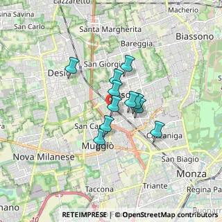 Mappa Via Antonio Stoppani, 20851 Lissone MB, Italia (1.09091)