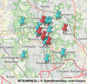 Mappa Via Vittorio Bottego, 20813 Bovisio-Masciago MB, Italia (2.62118)