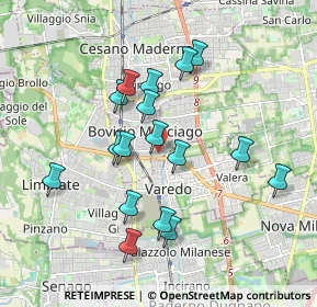 Mappa Via Vittorio Bottego, 20813 Bovisio-Masciago MB, Italia (1.70471)