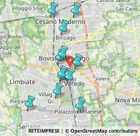 Mappa Via Vittorio Bottego, 20813 Bovisio-Masciago MB, Italia (1.65083)