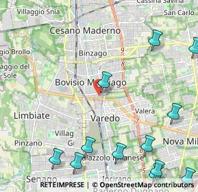 Mappa Via Vittorio Bottego, 20813 Bovisio-Masciago MB, Italia (3.13167)