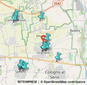 Mappa Via Donizetti, 24059 Urgnano BG, Italia (2.24923)