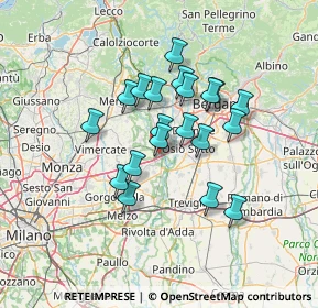 Mappa 20056 Trezzo sull'Adda MI, Italia (10.8805)