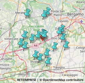 Mappa 20056 Trezzo sull'Adda MI, Italia (6.2075)