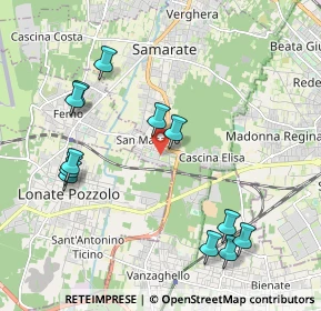 Mappa Via Melli Don Angelo, 21017 Samarate VA, Italia (2.2275)