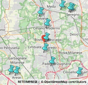 Mappa SS N. 527 Saronno - Monza, 20813 Bovisio-Masciago MB, Italia (5.30455)