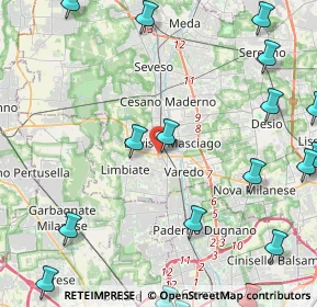 Mappa SS N. 527 Saronno - Monza, 20813 Bovisio-Masciago MB, Italia (6.6575)