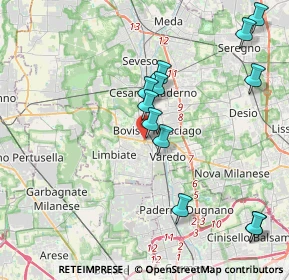 Mappa SS N. 527 Saronno - Monza, 20813 Bovisio-Masciago MB, Italia (4.205)