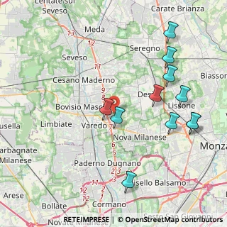 Mappa Via Aquileia, 20814 Varedo MB, Italia (4.43818)
