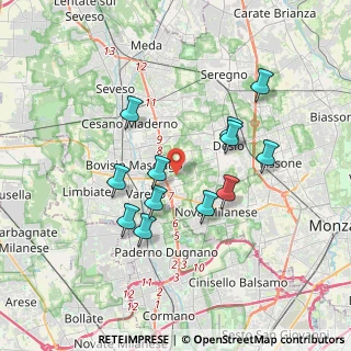 Mappa Via Aquileia, 20814 Varedo MB, Italia (3.215)