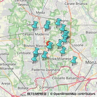 Mappa Via Aquileia, 20814 Varedo MB, Italia (3.04938)